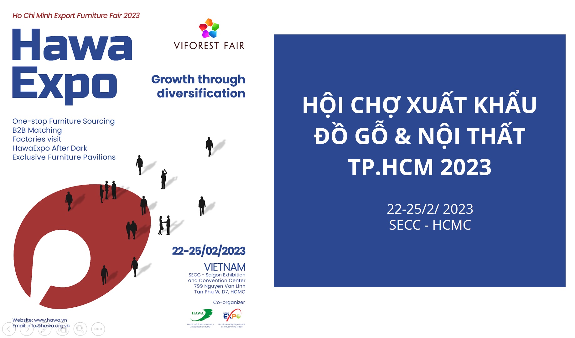 HỘI CHỢ LỚN NHẤT VỀ XUẤT KHẨU ĐỒ GỖ VÀ NỘI THẤT TP. HCM – HAWA EXPO 2024