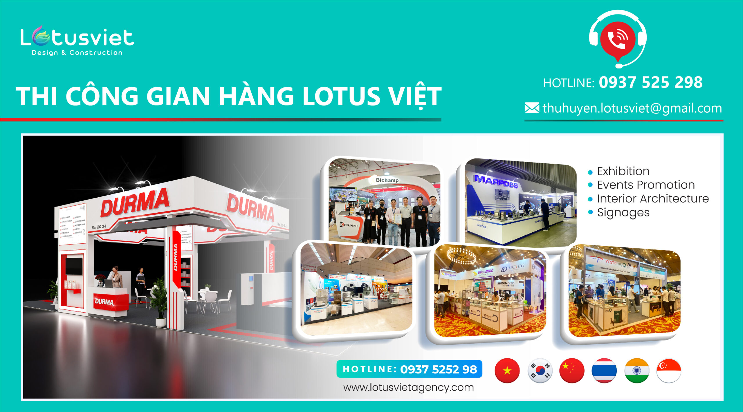 Thiết kế thi công gian hàng LOTUS VIỆT