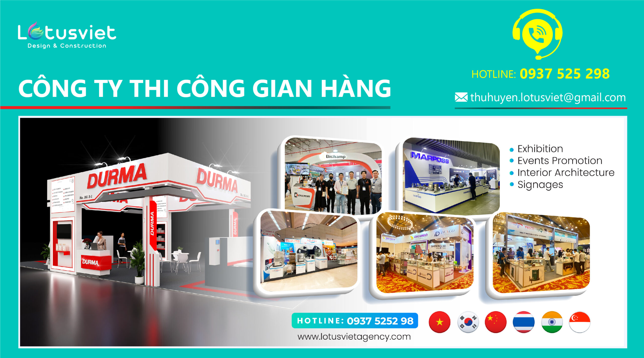 Lotus Việt chuyên thi công sản xuất gian hàng hội chợ triển lãm