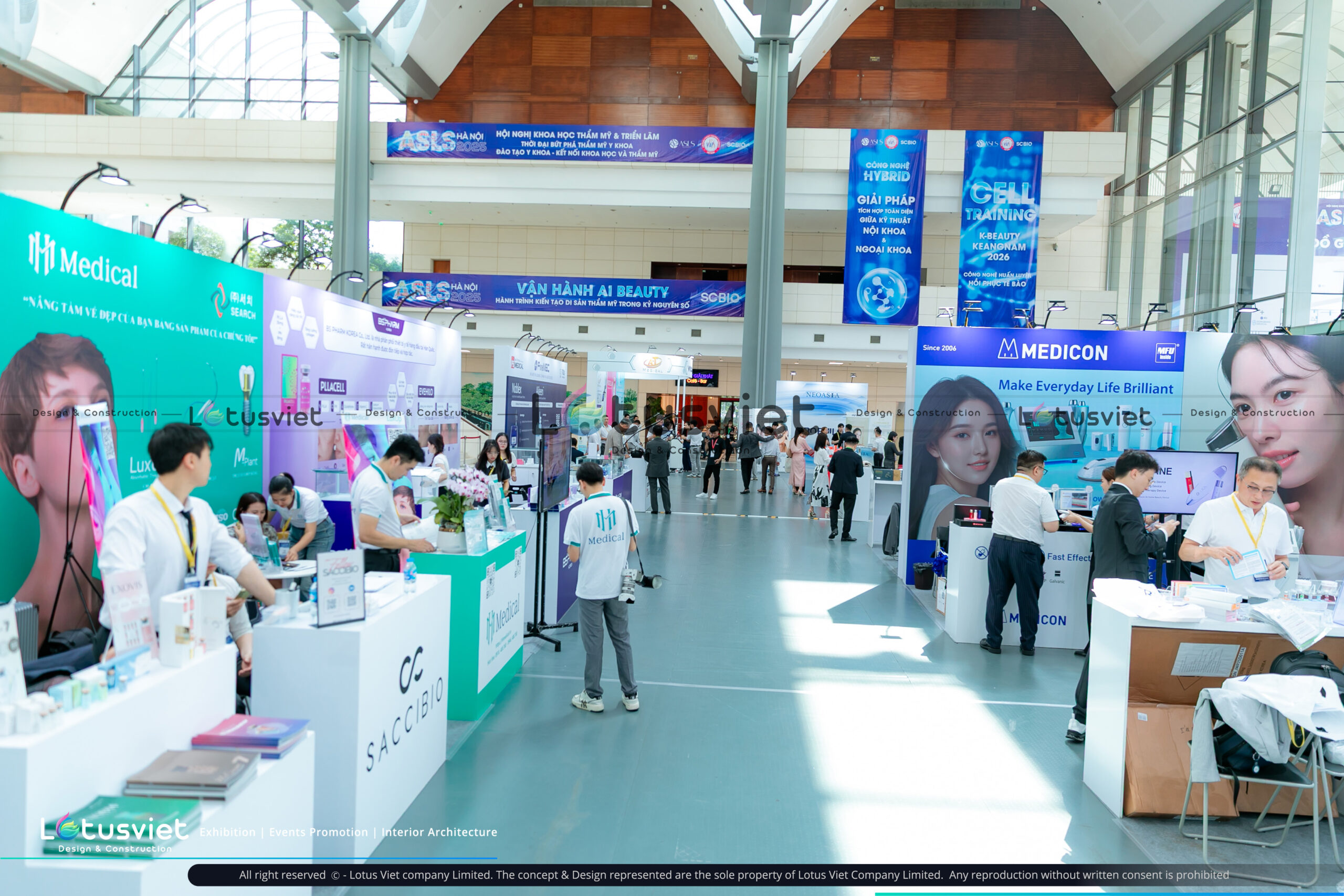 Thiết Kế & Thi Công Gian Hàng Triển Lãm Chuyên Nghiệp – Lotus Việt tại ASLS – VSAPS Hà Nội 2025