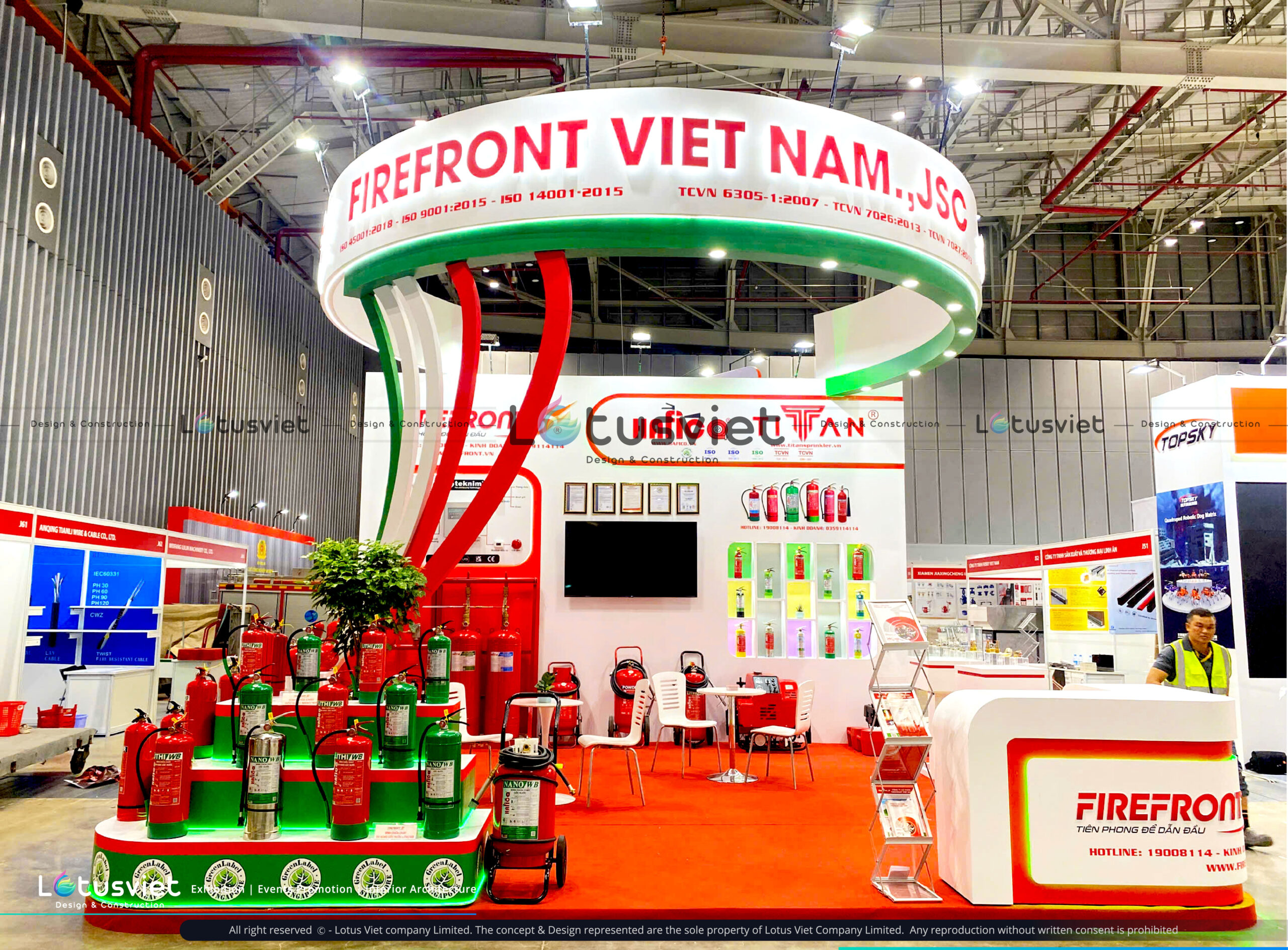 Thi Công Gian Hàng Firefront Tại Triển Lãm Secutech Việt Nam