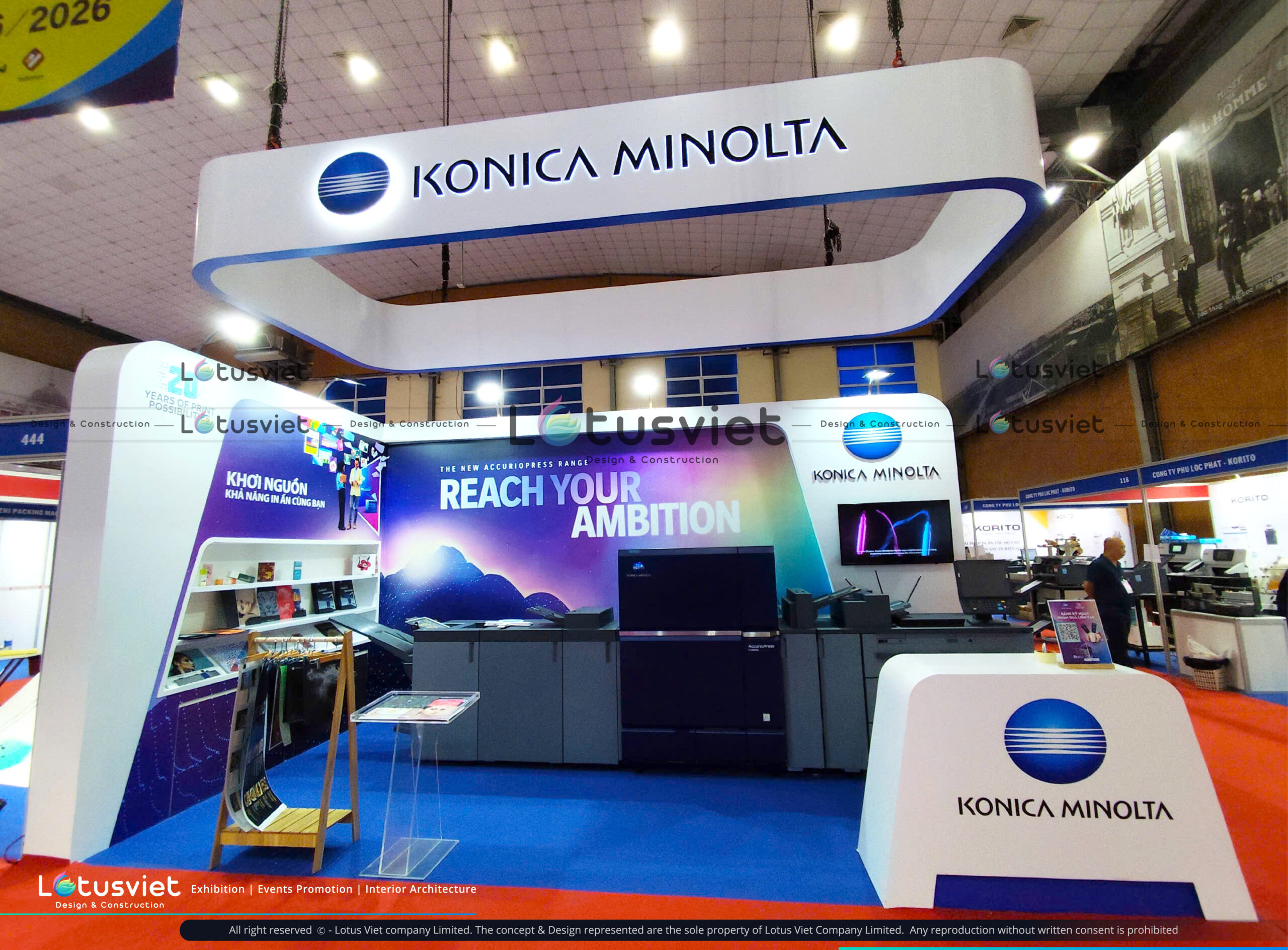 THI CÔNG,THIẾT KẾ GIAN HÀNG TẠI HANOI PRINT PACK 2025